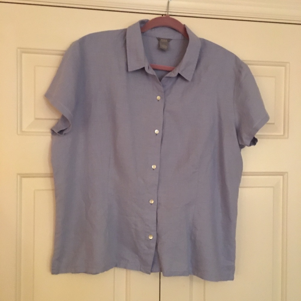 Bass Size XL Blue Button Down Shirt
